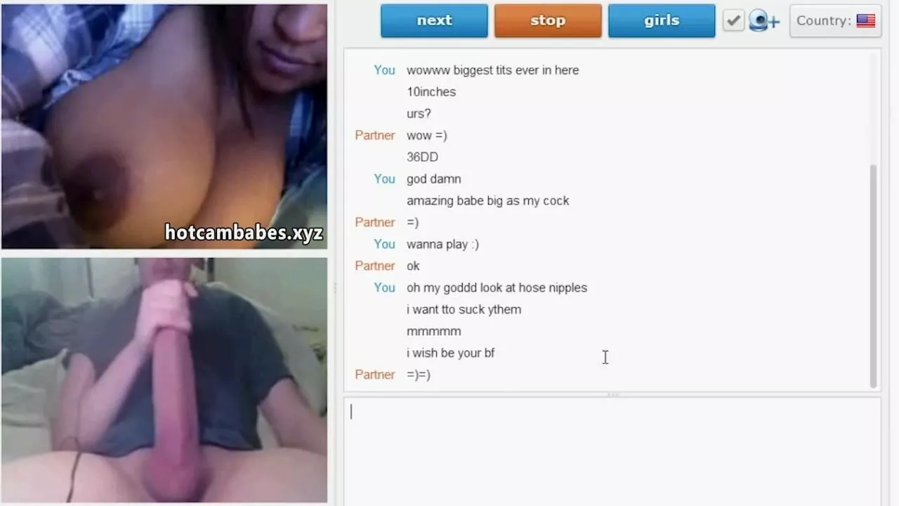 Big White Dick and huge black tits on webcam
