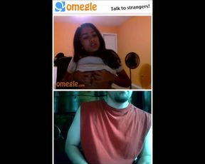 Hot Indian Teen Shows me her Tits and I Cum on Omegle