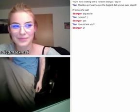 Blonde 21yo cutie suprised when she sees big dick