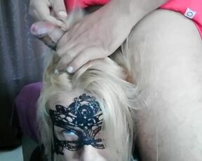 Hairjob. Tik Tok Cumshot on her Sexy Natural Blonde Hair. Angel Fowler