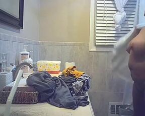 Spycam Unaware wife after shower