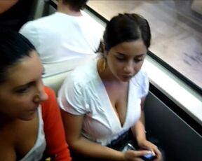 Big Titties On The Train