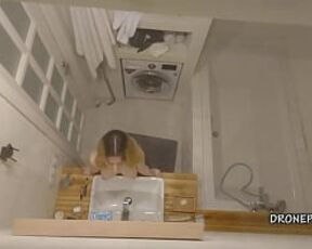 Kamila in the bathroom - Spy cam