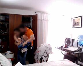 groping big breasted maid while she works