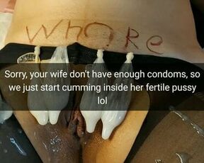 Condoms ran out, so we start cumming inside your  wife!