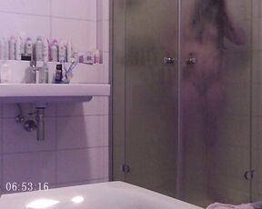 Linda in Shower on spycam