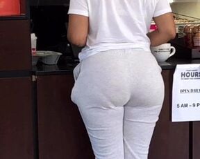 Latina Fat Ass at Dunkin Donuts