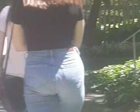 Sweet teen ass in jean