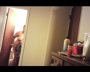 Spying on my slut wife getting dressed 3