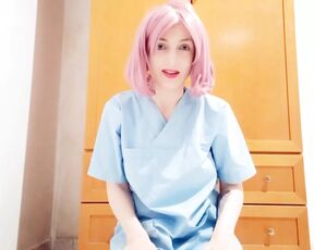 Sexy nurse wets pants! FULL VID ON FAPHOUSE!