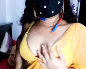 Desi Indian aunty with plastic didlo Dick with mouth