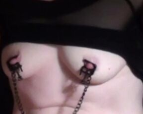 Sexy Fit Wife Loves Her Nipple Clamps!