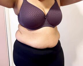 My Big Milk Jugs Held by Bra and Tank Top - Indian in Dressing Room