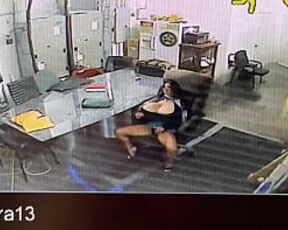 Big Tit Milf Secretary Busted on Security Cam At Work