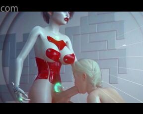 The Visitor. Sci-Fi Futanari fucks Busty Girl 3D Porn. Futadom animated 3DX fantasies.