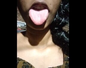 Cute Desi girl Shows her wet lips