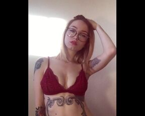 Polish Tatooed Girl does a Strip Dance